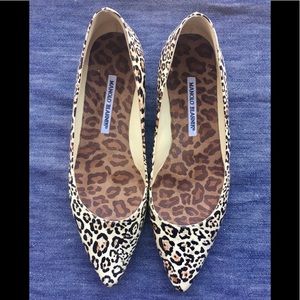 Manolo Blahnik Multicolor Animal Print Flats